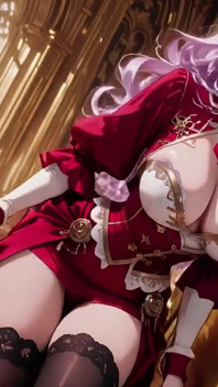 紫の女王!『Lazy Coronation on the Golden Throne』、赤と白のオートクチュールは狂気じみています!