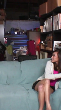 Interracial video with Ariel Rose an 18 year old Asian born slut with shaved pussy fucking with a BBC that breaks her pussy