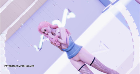 3D-Hentai Games: Stellar - Vibrato Ahri Seraphine Kaisa striptis Liga Kda Legenda Kpop...