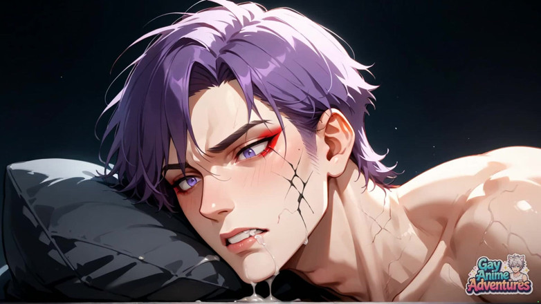Gay Anime Adventures: Buharlı kaya mağarası parlayan, mor saçlı kaslı delikanlılara ev sahipliği...
