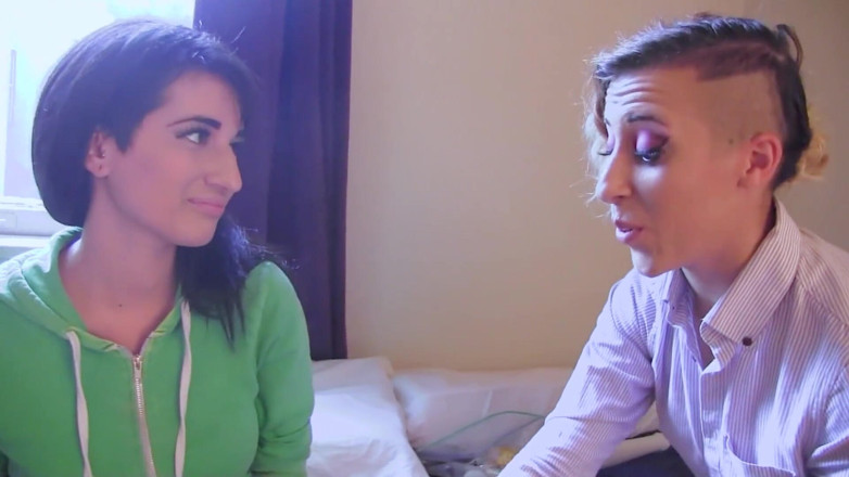 Lesbian Love Movies: Lesbian Love - anal training with strapon