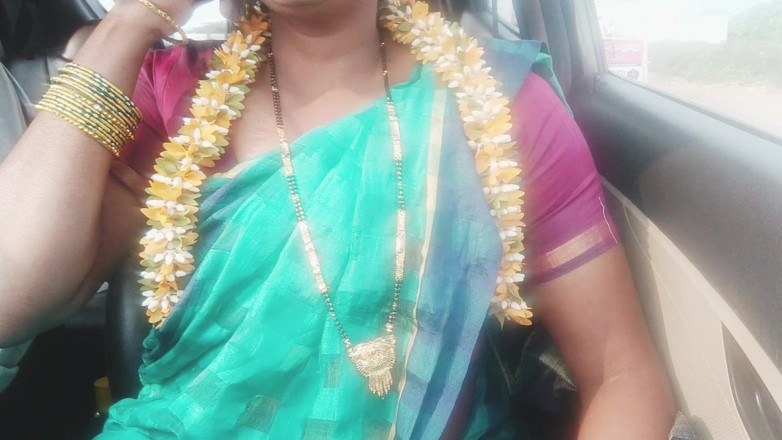 Telugu honey lips: Секс в машині мачухи, брудні розмови на телугу