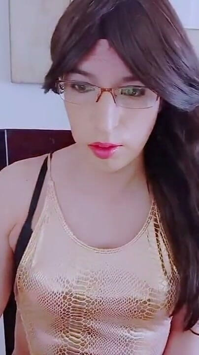 Sissy Crossdresser Masturbating at Home