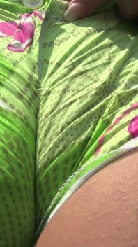 Nicole Vice enjoying some sex toys by the pool