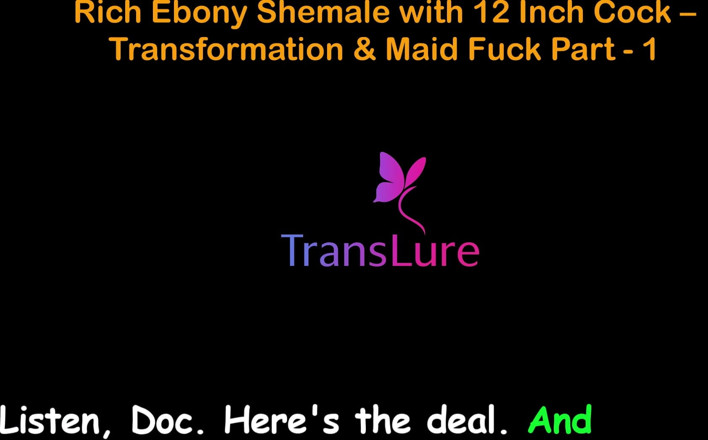 TransLure: Cerita seks audio Inggeris shemale eboni kaya dengan zakar 12 inci -...