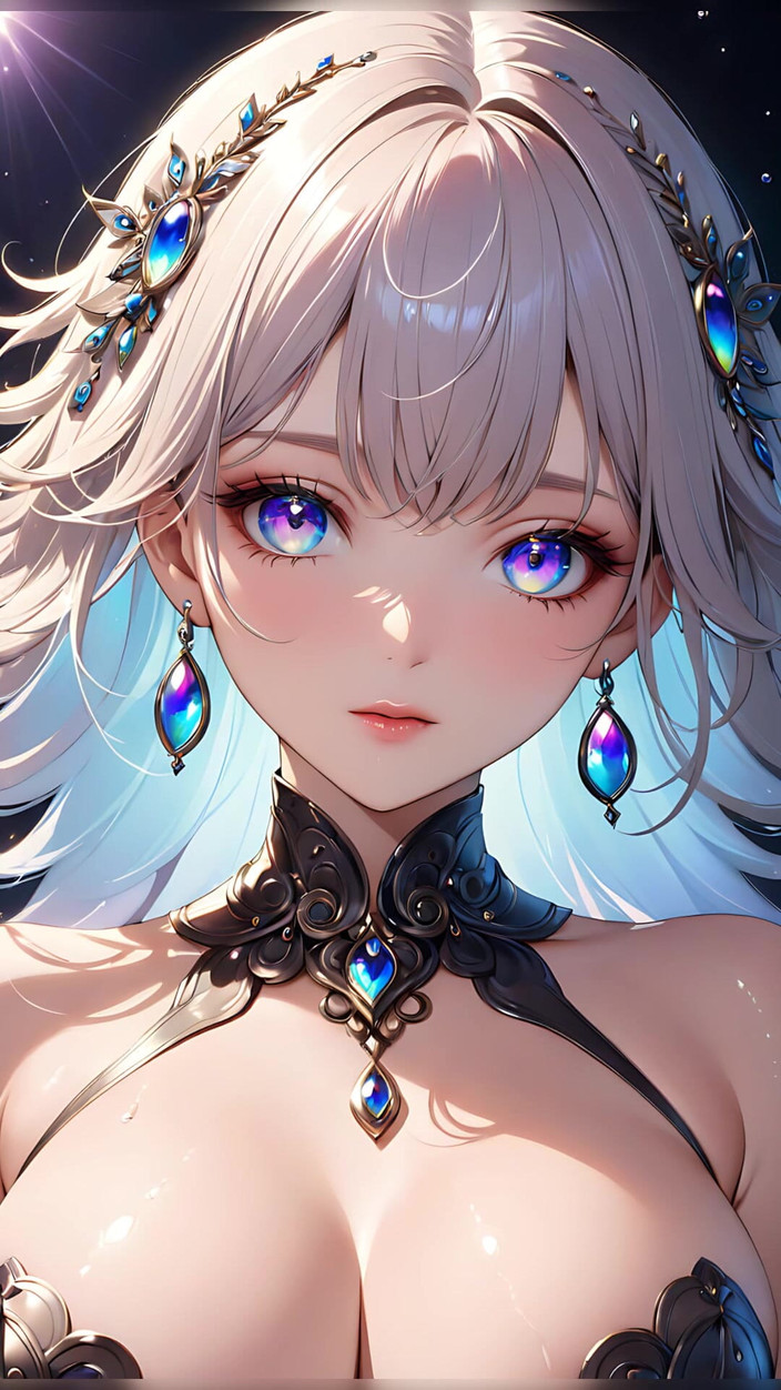 LustRender: Odrazy snů: krásná mladá žena s iridescent očima