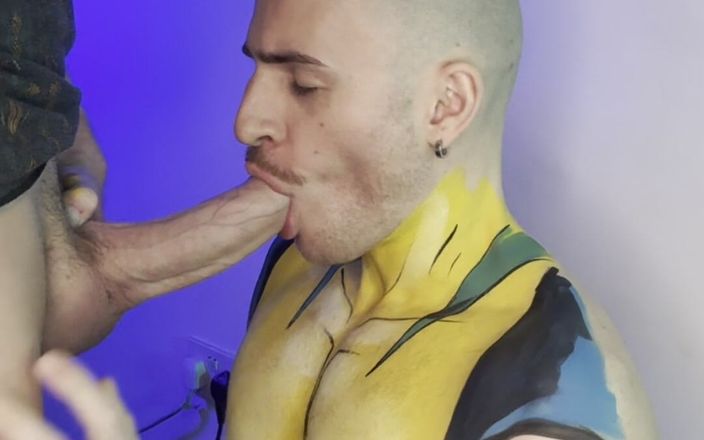 davidedpxxx: Wolverine cosplay, nackig machen und spaß haben