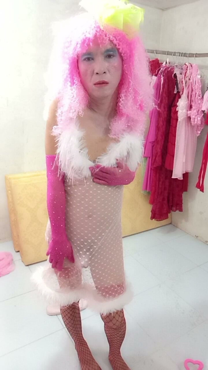 nguyen dang thien tri: Oanh Le Transgender Wearing Sexy Clothes Masturbating Dog-style