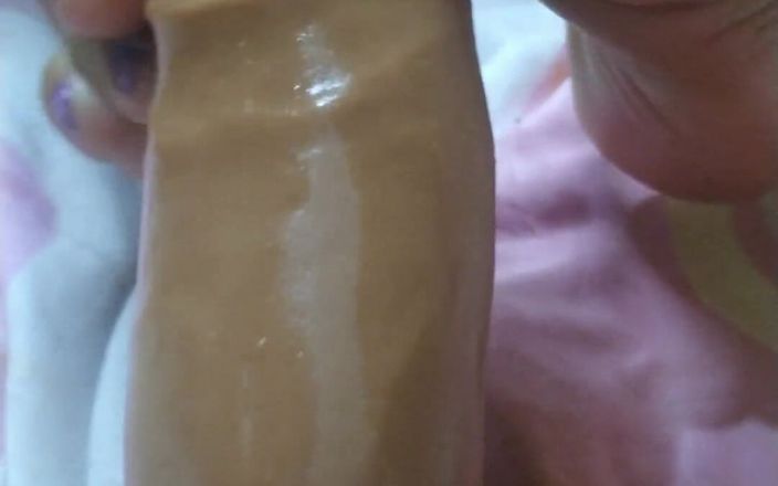 Carla Villalobos: Fetysz stóp i dildo ręczna robota z smarem analnym