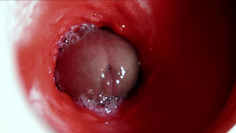 SEXY_GUYBEST: Большой красивый член обильно течет в мокрую скользкую дырку и шлепает!