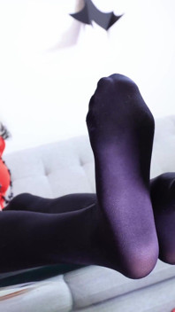 Halloween Girl's Party Feet in Pantyhose