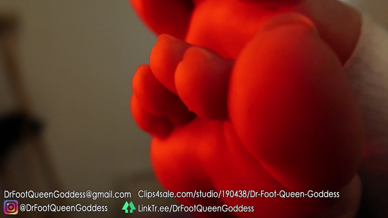 Dr. Foot Queen Goddess: Suelas vendadas rojas iluminadas