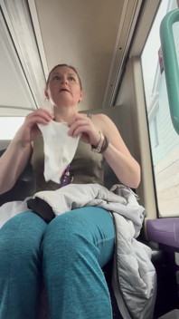 Bare Boobies as a Bus Wanker! I Play with My Gorgeous Perfect Hand Sized Tits Until I Almost Got Caught!