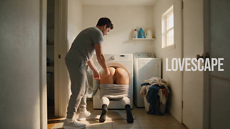 Lovescape: Trapped in the Washer, Rescued with a Hard Cock