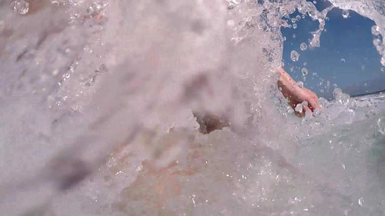 outdoor-fun: Nude Beach, Waves Playing with My Soft Dick