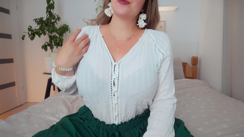 Wet Slavs: Elegant PAWG Wife with Big Tits Masturbates in the Morning