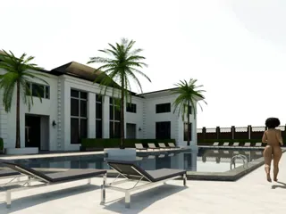 Mature Futanari Lovers: JoJo's pool party