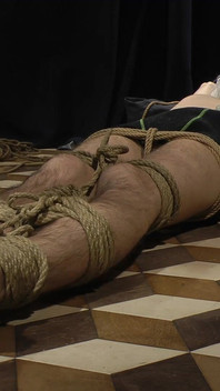 Nicky Tickling Roped Floor
