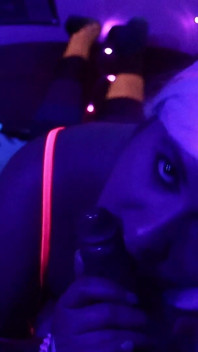 Rave Slut Sucks on a Juicy Cock