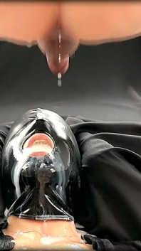 MILF Slave Receive Milk Enema From Her Master