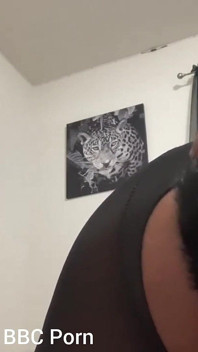 Bent Over Pushing Tail Butt Plug Deep in My Arsehole