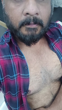 Shy Stepfather Showing His Boobs on Video Call