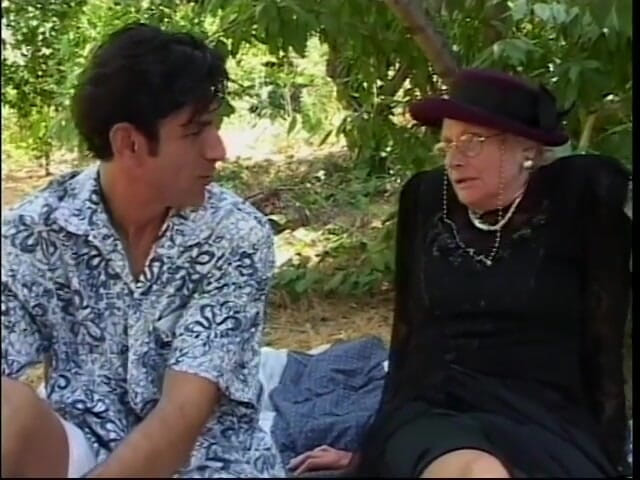 Meet my Pussy: Sex-crazed granny gets slammed from behind outdoors