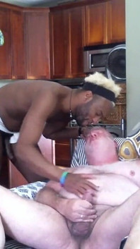 Bear Gets a Face Full of Cum by BBC