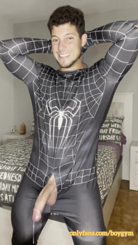 My Big Cock Cums with No Touch Spiderman Suit
