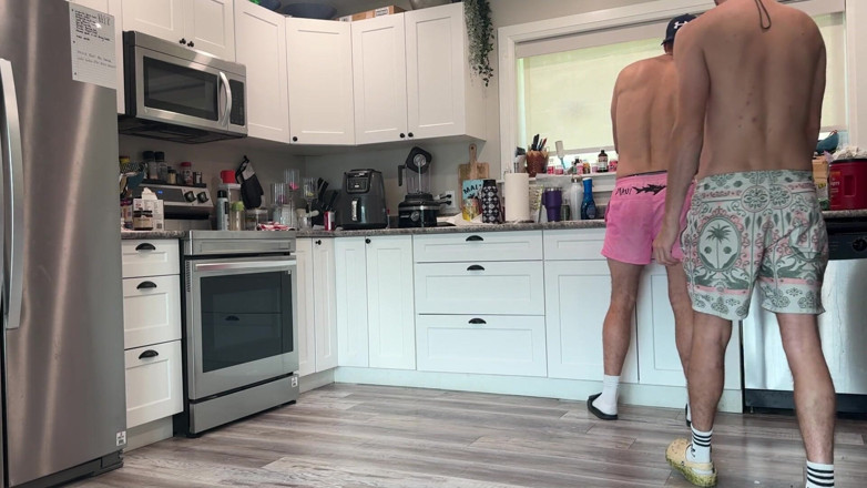 Icedflame: Trying to Clean Kitchen with a Dick up His Ass
