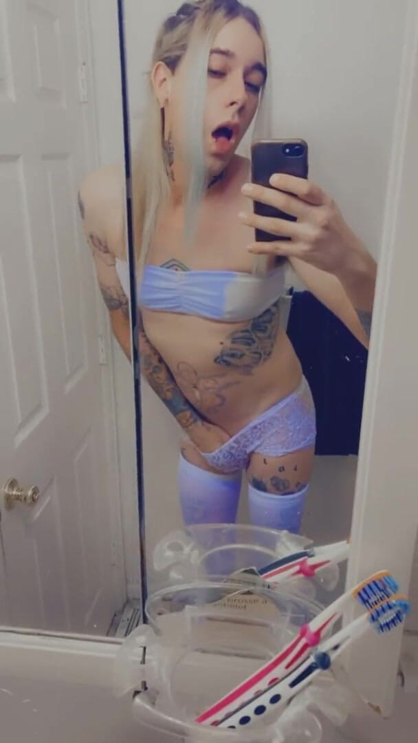 CarmenMelatonin: White bikini lingerie stockings slut