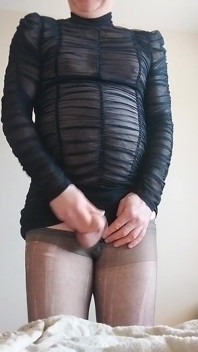 Soft-clit Sissy Play in Sheeer Dress