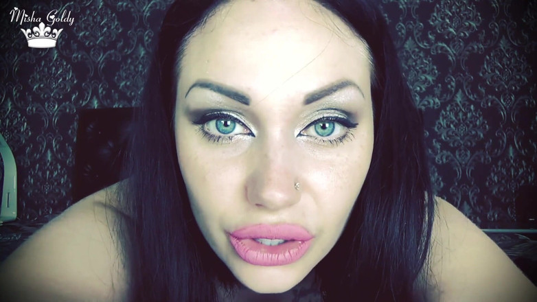 Goddess Misha Goldy: Komm auf mein gesicht, clip mit sperma-countdown!