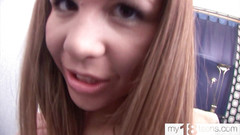 My 18 Teens: MY18TEENS - Babe fingering pussy and anal after a walk