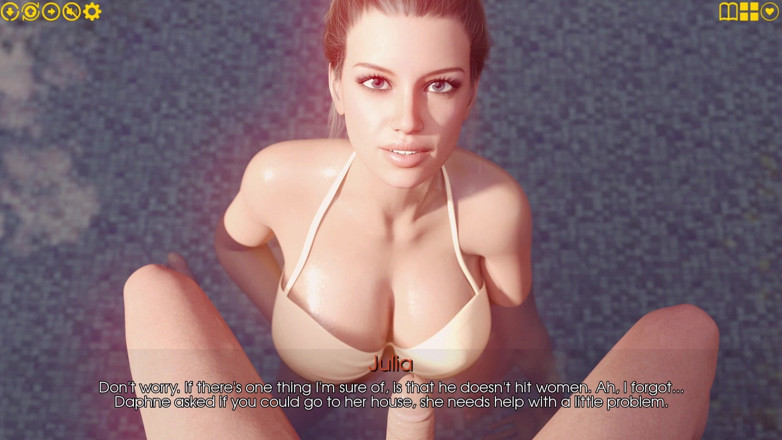 3D Cartoon Porn: Mi placer 22 - Julian, Julia, Barbara y Daphne escena dramática