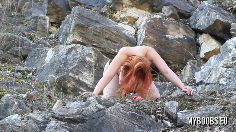 My Boobs: Alexsis Faye busty superwoman cosplay outdoor playing