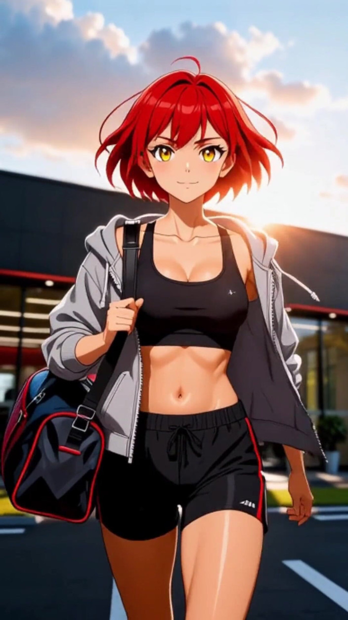Sdanimacionescol: The Beautiful Akari Loves the Gym, Ice Cream and Hard...