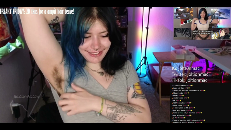Joltionmac: Underarm Tease on Cam