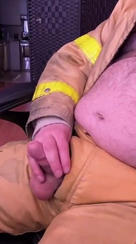 Firefighter Jerkoff and Cum