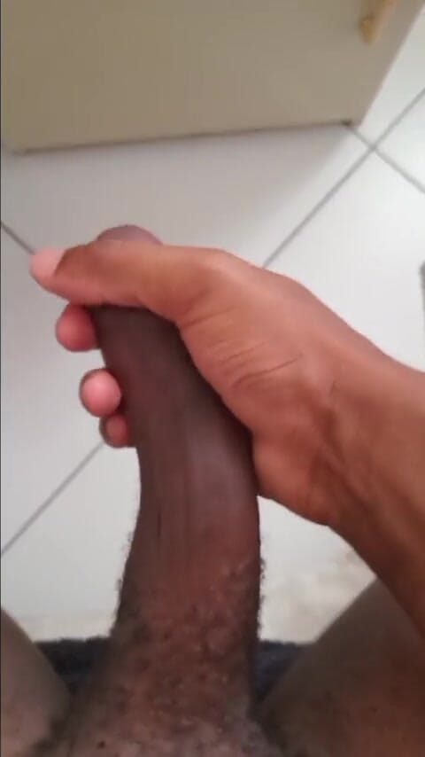 Nick Jamile: Głaskanie mojego dużego czarnego wygiętego penisa