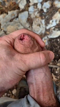 Phimosis Stepdaddy Public. Stroking Slow, Precum Everywhere