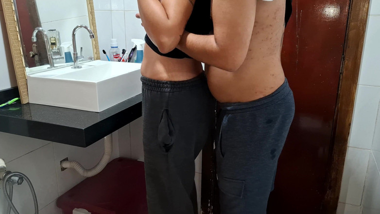 Gabi SweetCouplesStories: Catching the Maid in the Bathroom While the Wife Sunbathes