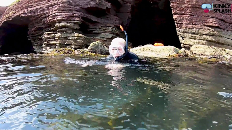 UKCuteGirl Lucy Lauren: Open Water Freedive Ultra Long Fins, Wetsuit &amp; Snorkel