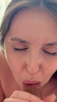Stepmom Sucks Stepson's Cock in POV