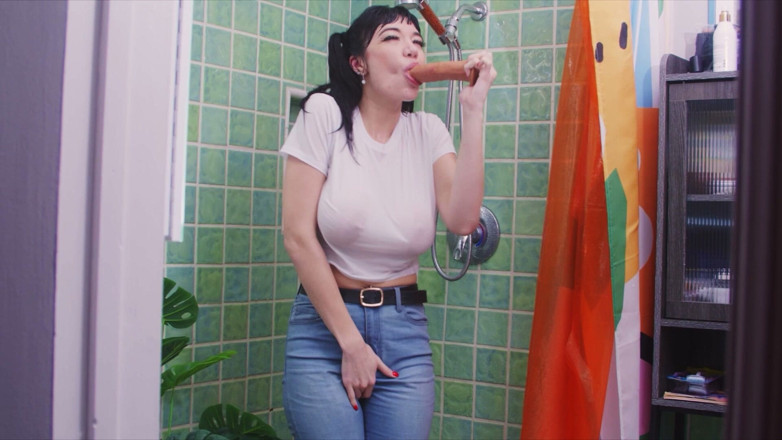 Little Puck: Jalang pigtail dubur ke mulut