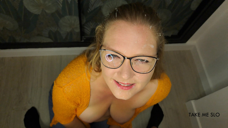 TakeMeSlo: I Din't Expect That Much Cum - POV Blowjob and Facial