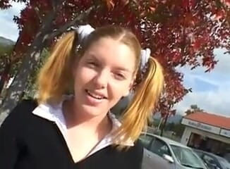 Content Candy: Teen in pigtails gets wet pussy fucked with butt plug