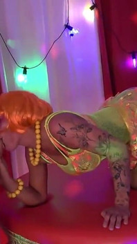 Kimberly X Takes Meets Pink Cock Crazed Clowns!