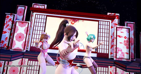 3D-Hentai Games: GigaReolEVO - Addiction naked dance Mai Shiranui Tamaki Kasumi DOA