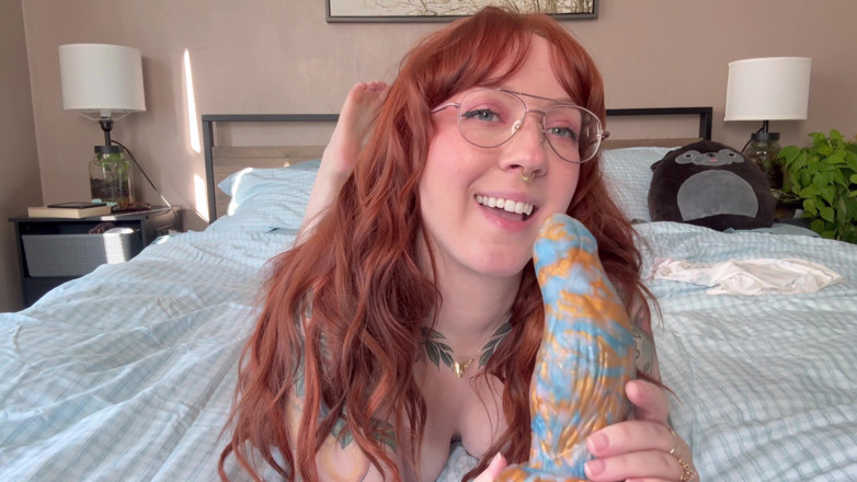 luxury_slut: Tattooed Babe Wrecks Her Pussy with a Huge Bad Dragon